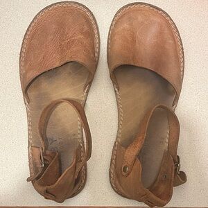 Brown Leather barefoot womenSandals